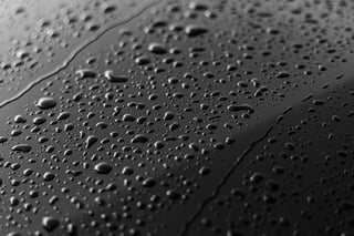 Water beading on wheel