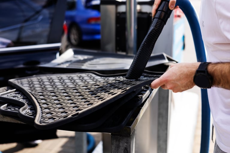 Professional car interior deep cleaning